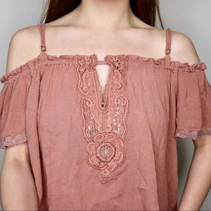 Forever 21 Orange Off the Shoulder